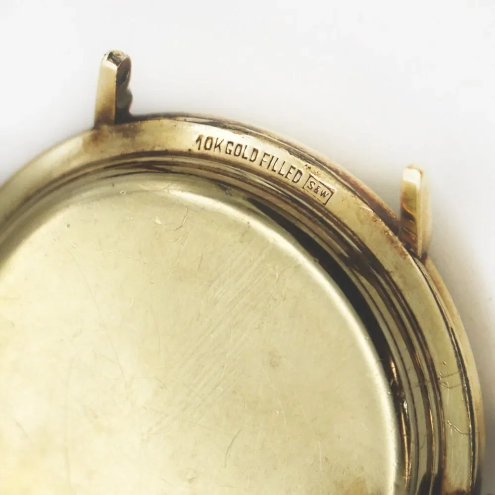 Hamilton Vintage 1950s 10K Gold Filled Automatic Swirled Guilloché Dial Watch
